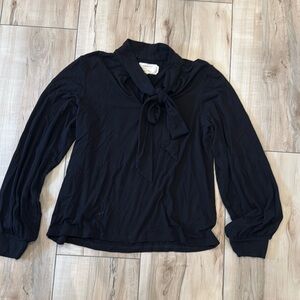 Long sleeve tie jersey Nicole miller top